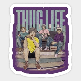 Thug Life Vintage Watercolor Sticker